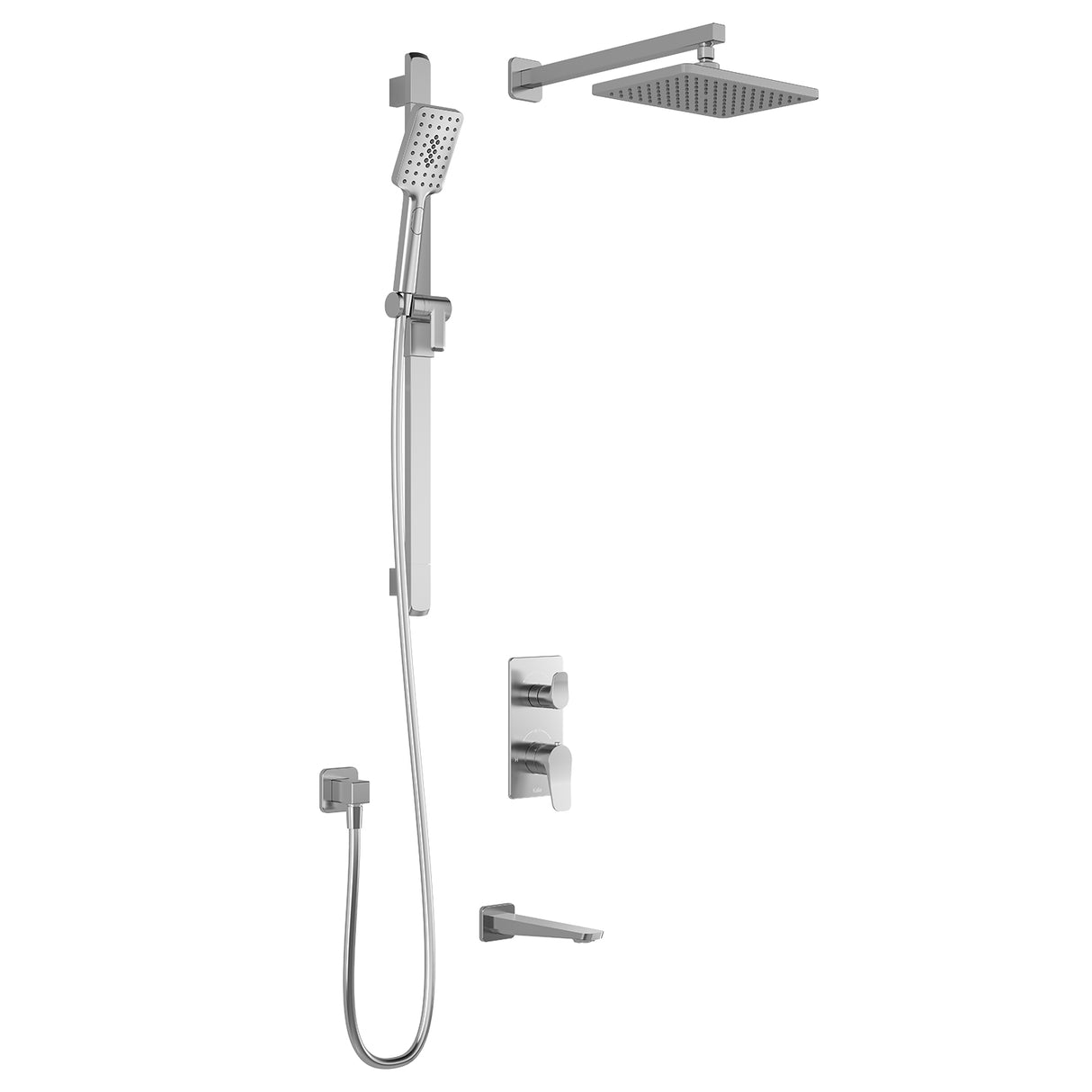 MOROKA TD3 (Valve Not Included) : AQUATONIK T/P with Diverter Shower System with Wallarm