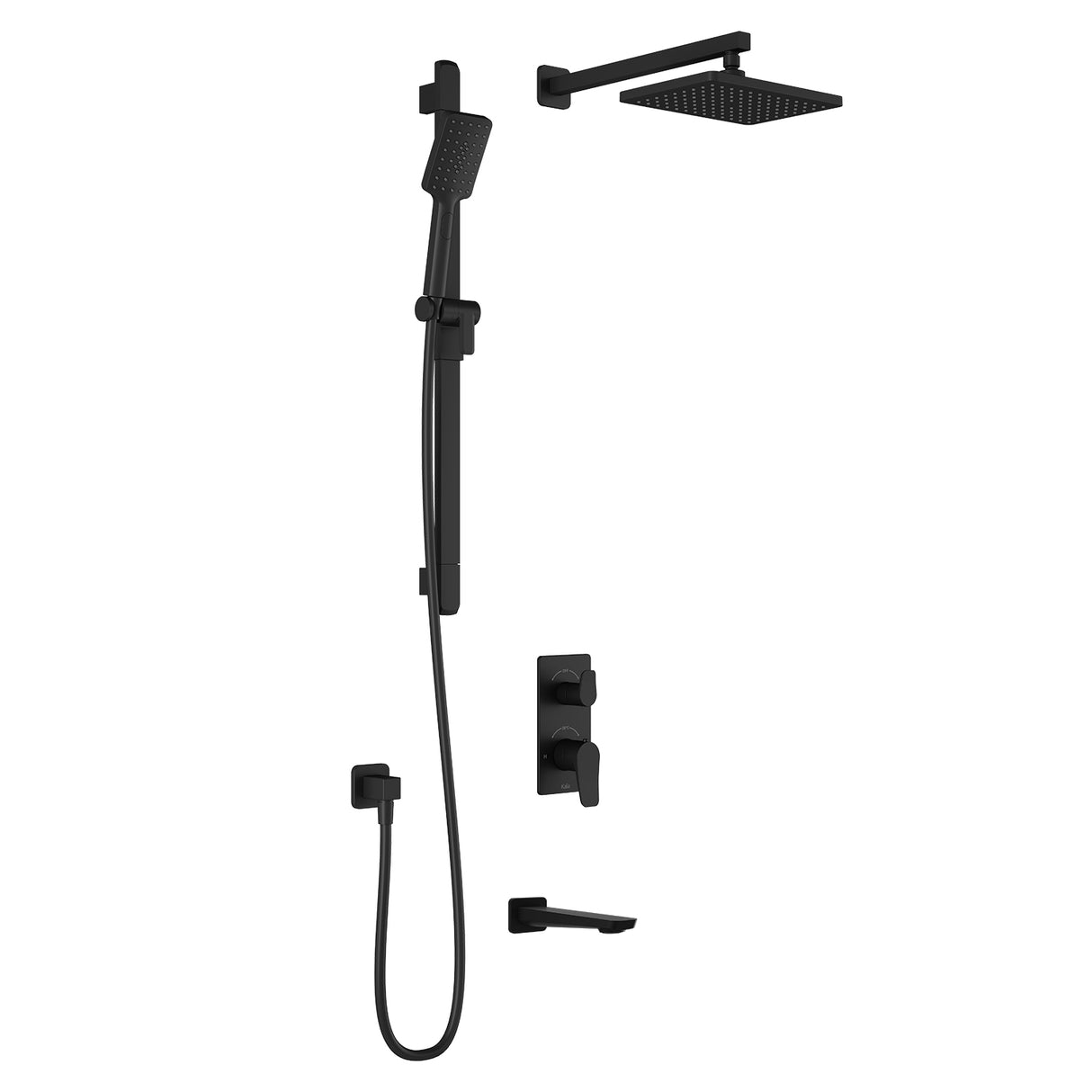 MOROKA TD3 (Valve Not Included) : AQUATONIK T/P with Diverter Shower System with Wallarm