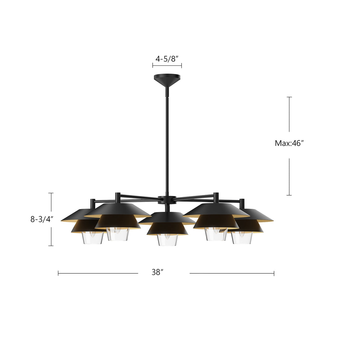 Alora Mood Tetsu 38-in Chandelier