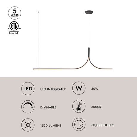 Kuzco Thread 5-ft Linear Pendant