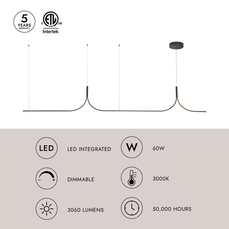 Kuzco Thread 10-ft Linear Pendant