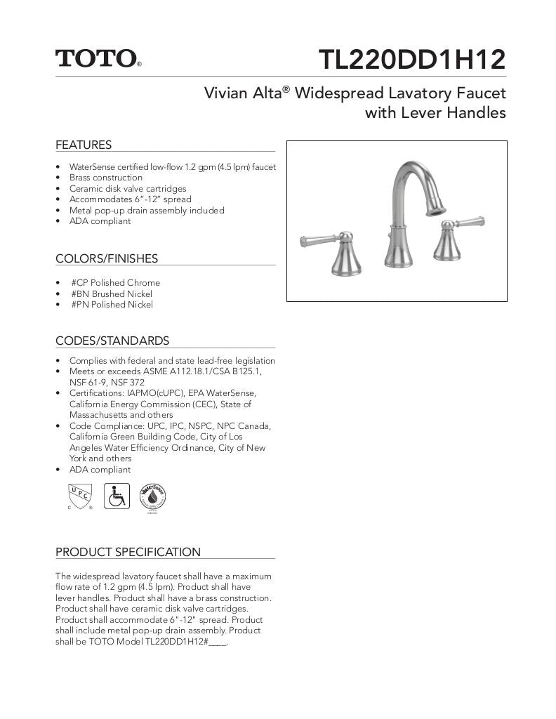 Vivian Alta Lavatory Faucet with Lever Handles