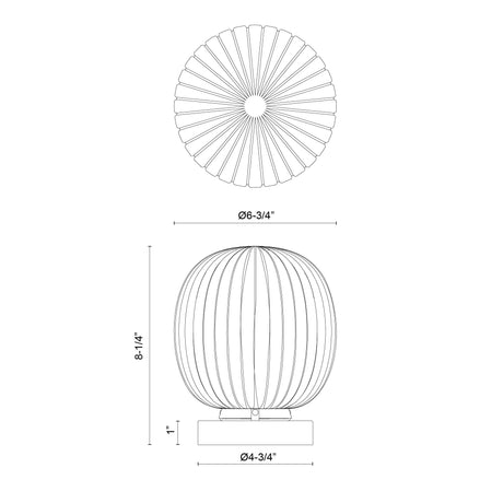 Alora Mood Cherise 7-in Table Lamp