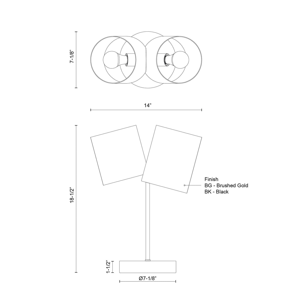 Kuzco Keiko 14-in Table Lamp