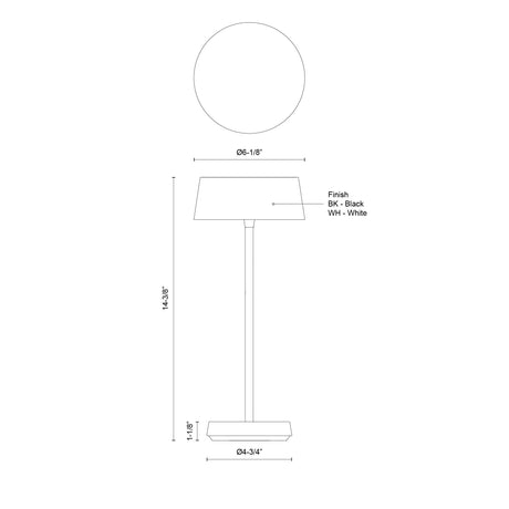 Kuzco Tindra 14-in Table Lamp