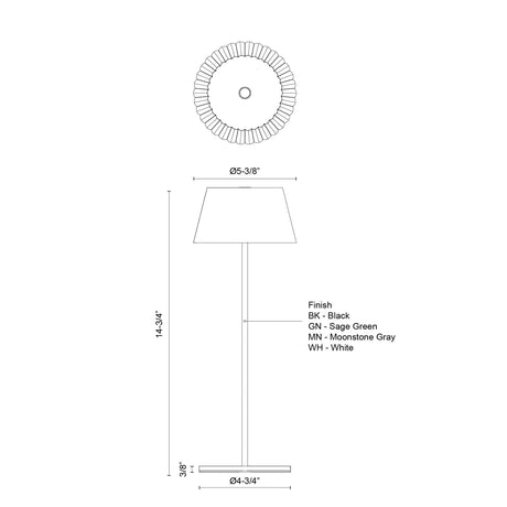 Kuzco Dario 14-in Table Lamp