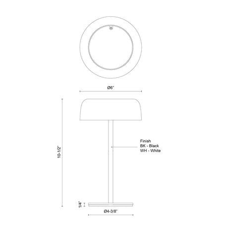 Kuzco Brilla 11-in Table Lamp