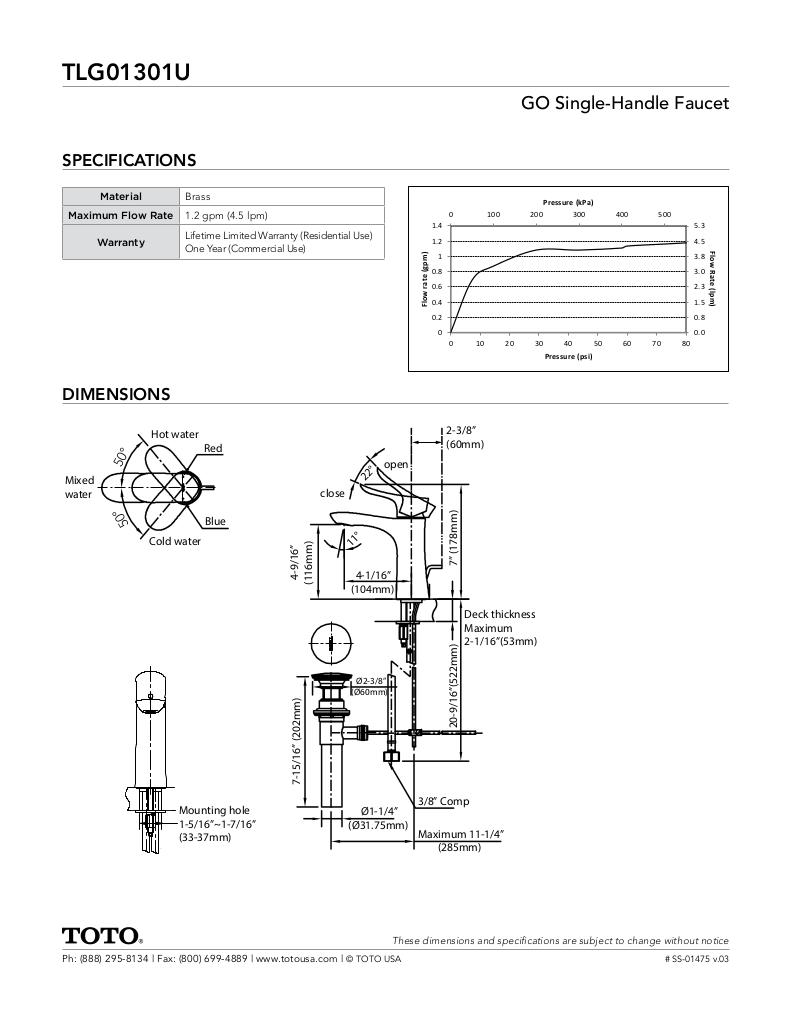 GO Single-Handle Faucet - 1.2 GPM