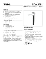 GO Single-Handle Faucet - 1.2 GPM - Vessel