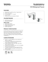 GS Widespread Faucet - 1.2 GPM