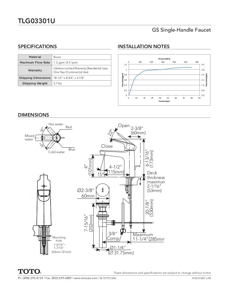GS Single-Handle Faucet - 1.2 GPM