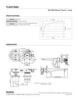 GE Wall-Mount Faucet - Long - 1.2 GPM