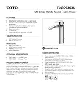 GM Single-Handle Faucet - 1.2 GPM - Semi-Vessel