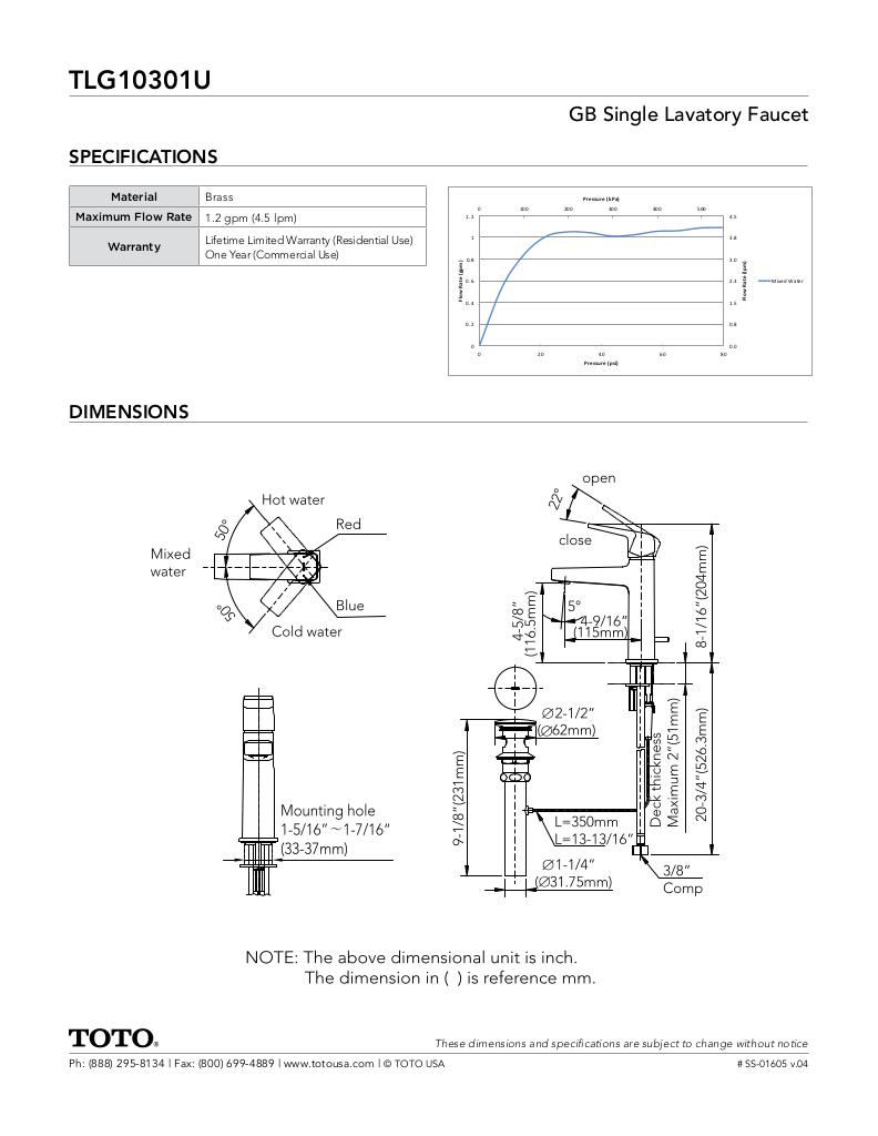 GB Single-Handle Faucet - 1.2 GPM