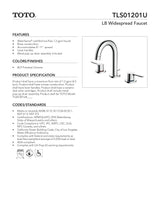 LB Widespread Faucet - 1.2 GPM