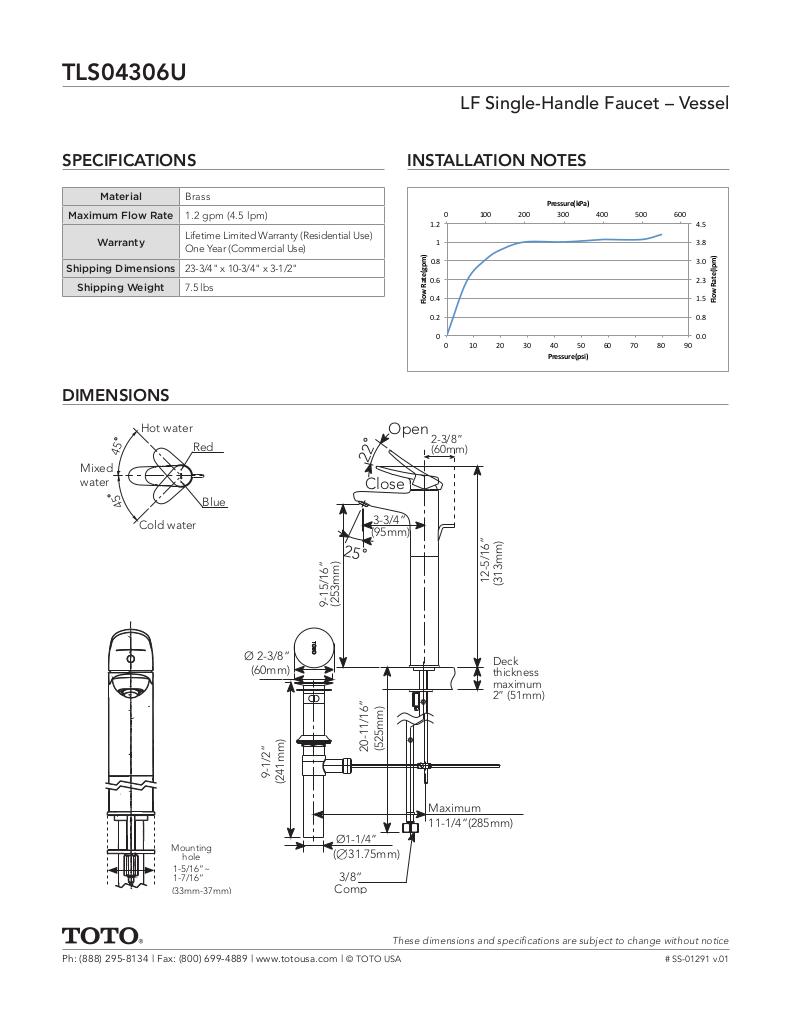 LF Single-Handle Faucet - Vessel - 1.2 GPM