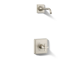 Pinstripe® Pure Rite-Temp® shower trim kit with cross handle, without showerhead