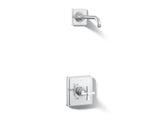 Pinstripe® Pure Rite-Temp® shower trim kit with cross handle, without showerhead