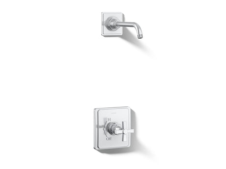 Pinstripe® Pure Rite-Temp® shower trim kit with cross handle, without showerhead