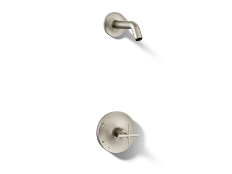 Purist® Rite-Temp® shower trim kit with cross handle, without showerhead
