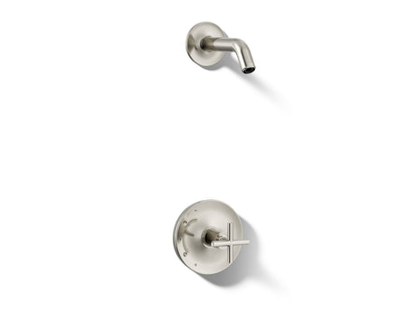 Purist® Rite-Temp® shower trim kit with cross handle, without showerhead