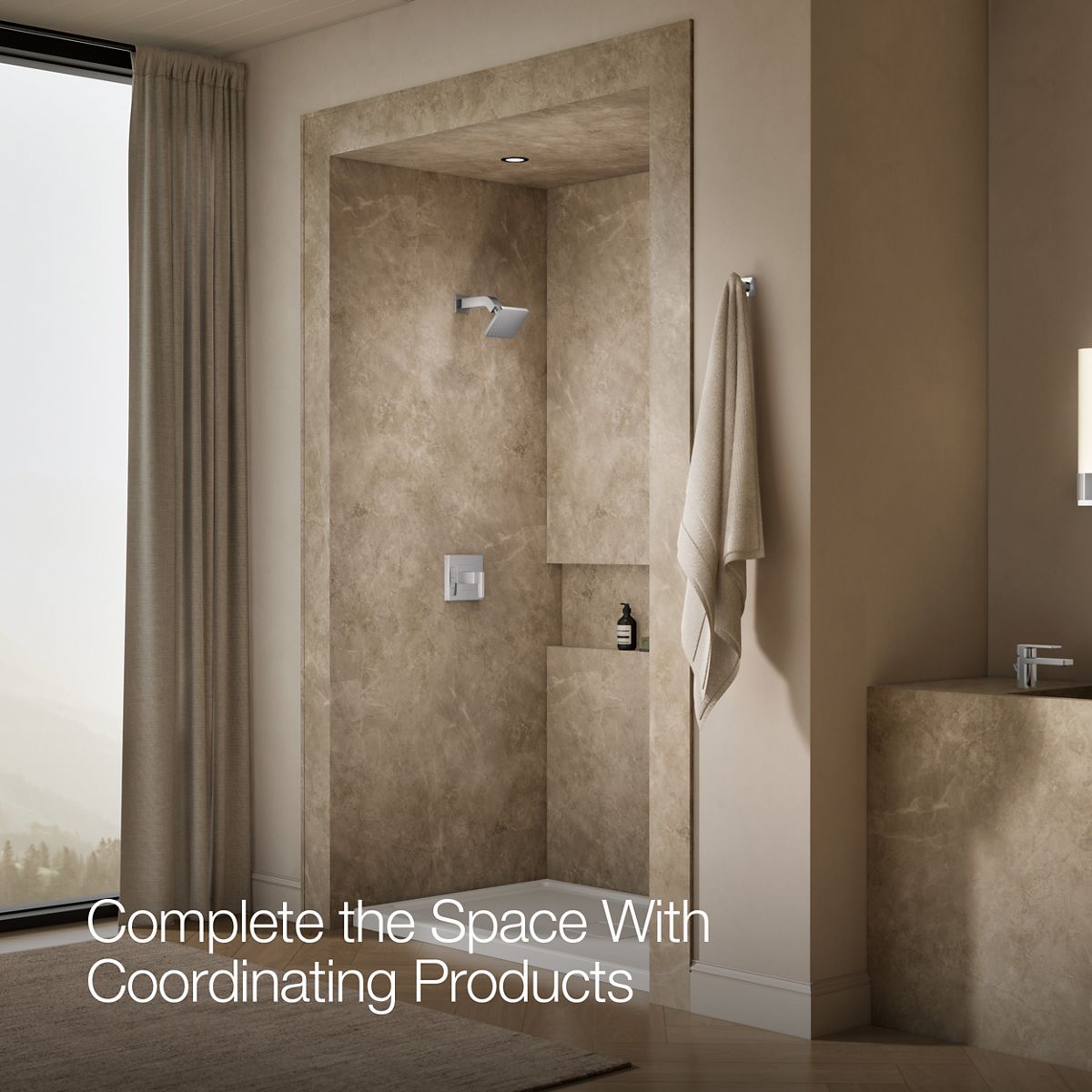 Loure® Rite-Temp® shower trim kit, without showerhead