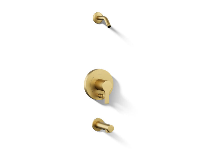Elate® Rite-Temp® bath and shower trim kit with push-button diverter, without showerhead