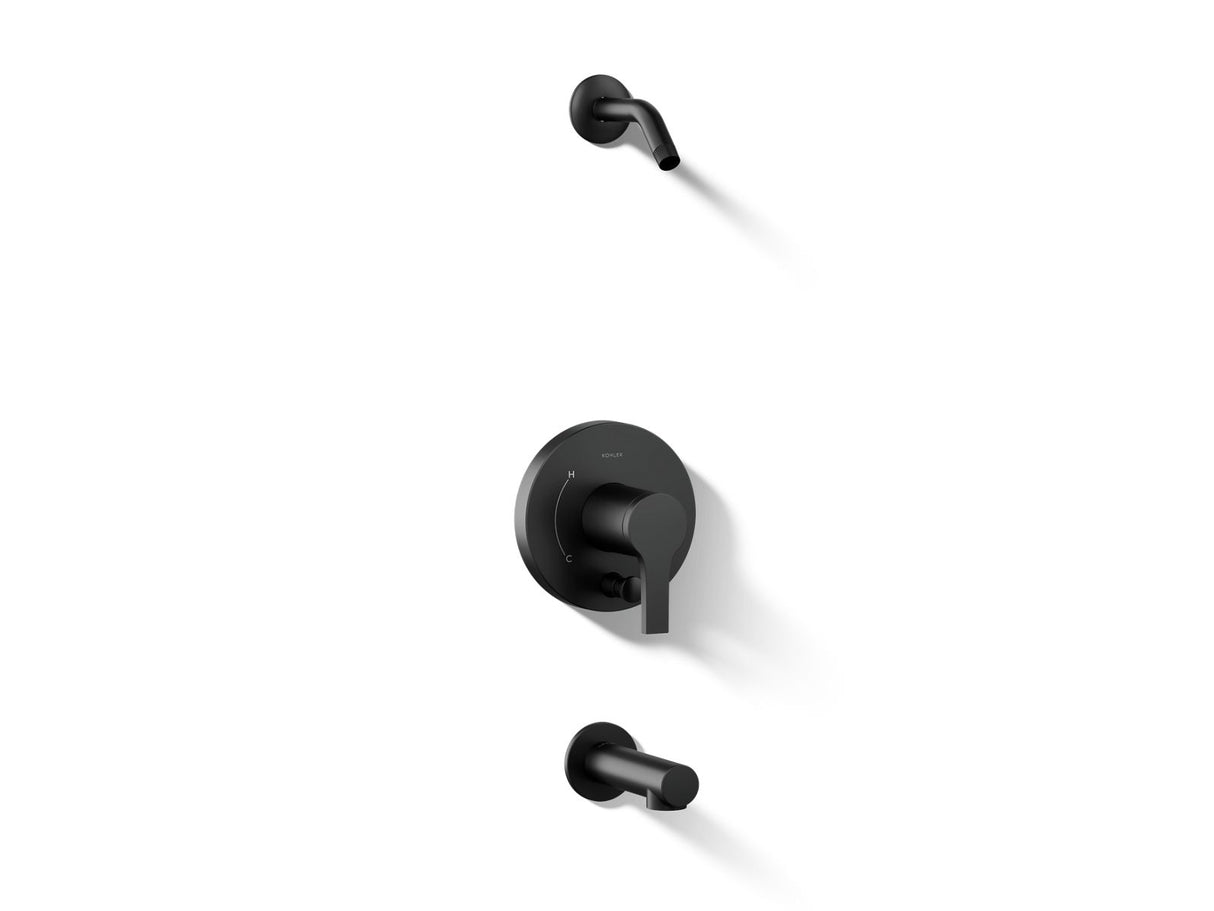 Elate® Rite-Temp® bath and shower trim kit with push-button diverter, without showerhead