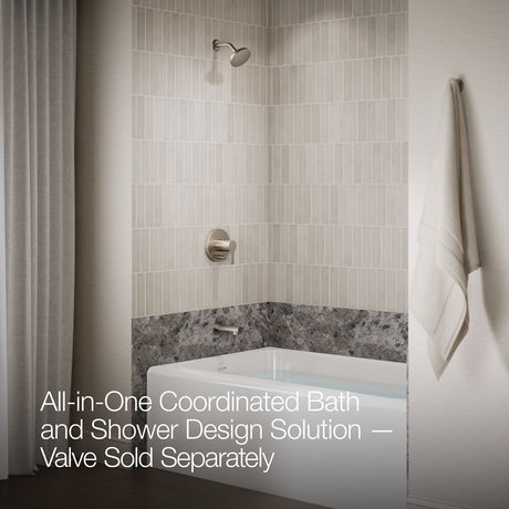 Elate® Rite-Temp® bath and shower trim kit with push-button diverter, without showerhead