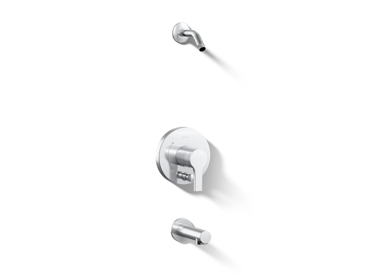 Elate® Rite-Temp® bath and shower trim kit with push-button diverter, without showerhead