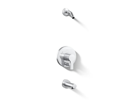 Elate® Rite-Temp® bath and shower trim kit with push-button diverter, without showerhead
