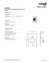 ANTAU TRIM FOR 3/4" HIGH-FLOW TH VALVE