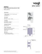 ANTAU TRIM FOR 2-WAY PB SHOWER KIT