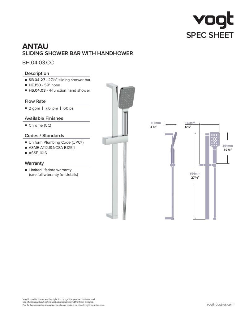 ANTAU TRIM FOR 3-WAY TH SHOWER KIT