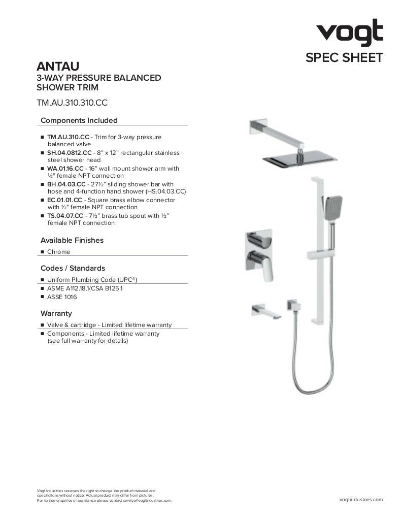 ANTAU TRIM FOR 3-WAY PB SHOWER KIT