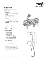 CARINTHIA TRIM FOR WALL MOUNT TUB FILLER