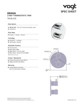 DRAVA TRIM FOR 2-WAY TH SHOWER KIT