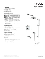 DRAVA TRIM FOR 3-WAY TH SHOWER KIT