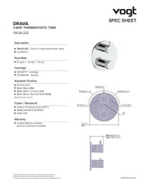 DRAVA TRIM FOR 3-WAY TH SHOWER KIT