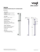 DRAVA TRIM FOR 3-WAY TH SHOWER KIT