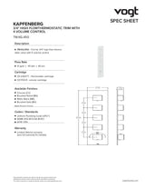 KAPFENBERG TRIM FOR 3/4" HIGH-FLOW TH VALVE WITH 4 VOLUME CONTROLS