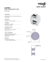 LUSTEN TRIM FOR 2-WAY TH SHOWER KIT