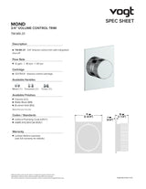 MOND TRIM FOR 3/4" VOLUME CONTROL