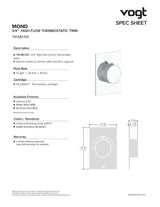 MOND TRIM FOR 3/4" HIGH-FLOW TH VALVE