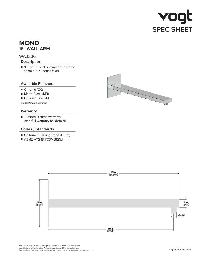 MOND TRIM FOR 2-WAY TH SHOWER KIT