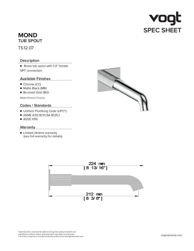 MOND TRIM FOR 3-WAY TH SHOWER KIT