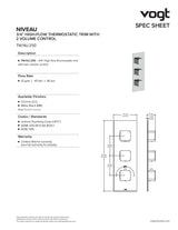 NIVEAU TRIM FOR 3/4" HIGH-FLOW TH VALVE WITH 2 VOLUME CONTROLS