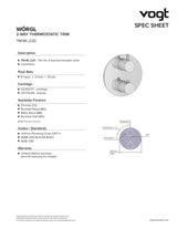 WORGL TRIM FOR 2-WAY TH SHOWER KIT