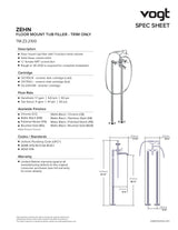 ZEHN TRIM FOR FLOOR MOUNT TUB FILLER