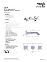 ZEHN TRIM FOR WALL MOUNT LAVATORY FAUCET